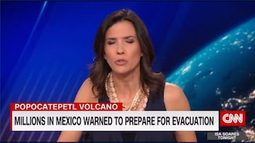 Vídeo: Presentadora de CNN se vuelve viral al no poder pronunciar Popocatépetl
