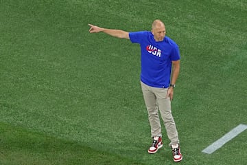 Gregg Berhalter on the touchline during the Qatar 2022 World Cup.
