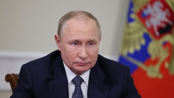 Russian President Vladimir Putin takes part in the opening ceremony of new healthcare facilities in several regions of Russia, via video link in Saint Petersburg, Russia June 18, 2022. Sputnik/Mikhail Metzel/Kremlin via REUTERS ATTENTION EDITORS - THIS IMAGE WAS PROVIDED BY A THIRD PARTY.