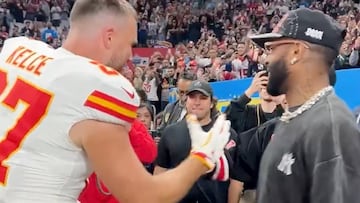 Atención al momento entre Travis Kelce, Neymar y Odell Beckham Jr