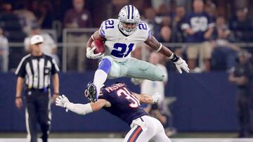 Debido a una suspensión, Elliott tuvo menos partidos disputados en los que registró menos de mil yardas y 7 touchdowns por tierra en 2017.