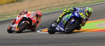 Márquez y Rossi, en los Libres de MotorLand.