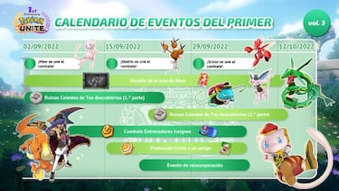 Mew encabeza la lista de novedades en el plantel de Pokémon Unite en septiembre