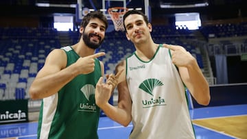 Dani D&iacute;ez y Carlos Su&aacute;rez, ahora en el Unicaja con Plaza y exjugadores del Madrid con Laso en el banquillo.