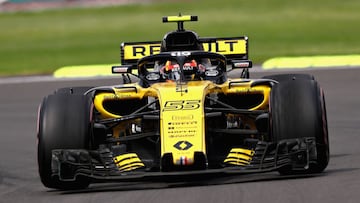 Carlos Sainz con el Renault RS18 en el GP de M&eacute;xico 2018.