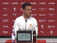 27-02-26. BORJA JIMÉNEZ, ENTRENADOR DEL SPORTING, EN LA RUEDA DE PRENSA EN MAREO.