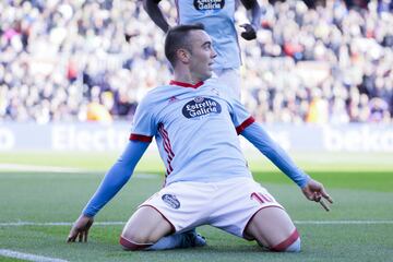 Iago Aspas abre el marcador en el Camp Nou.