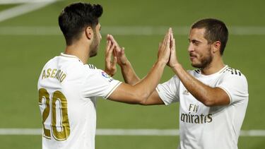Asensio y Hazard, en la noche feliz ante el Valencia.
