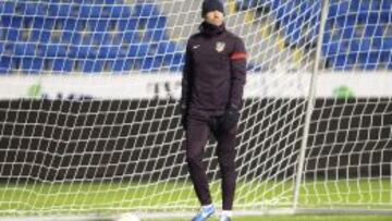 Simeone en un entrenamiento