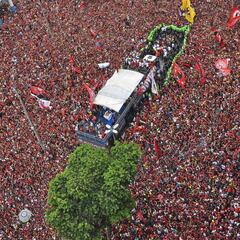 "Fue una locura ver a un millón de hinchas de Flamengo"
