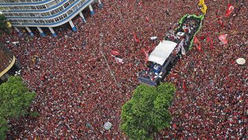 "Fue una locura ver a un mill¨®n de hinchas de Flamengo"