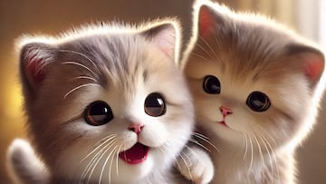 Image of two playful cats