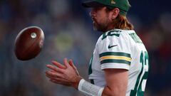 The two time defending NFL MVP, Aaron Rodgers, brushed off former Green Bay teammate Davante Adams' comparison of the Packers QB to Derek Carr.