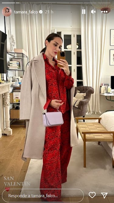 Tamara Falc: de cena de San Valentn con un pijama de 1.000 euros