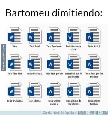 Los mejores memes de la dimisión de Bartomeu