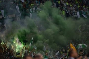 Estadio lleno y verde para acompañar a Nacional.