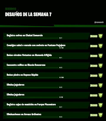 Desaf&iacute;os de la Semana 7 de la Temporada 3