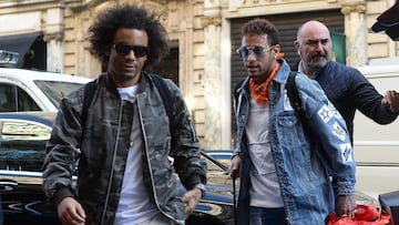 Marcelo y Neymar se presentan a la selecci&oacute;n brasile&ntilde;a en Par&iacute;s.