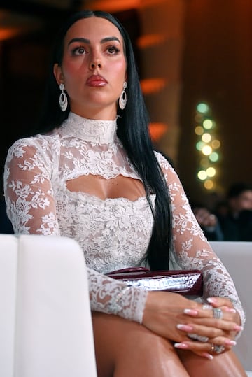Georgina Rodríguez, durante la ceremonia de los premios Globe Soccer Awards.