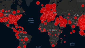 Mapa del coronavirus en el mundo, en tiempo real: casos, infectados y muertos