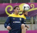 Elmander se entrena por vez primera desde su lesión