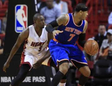 Carmelo Anthony y Luol Deng.
