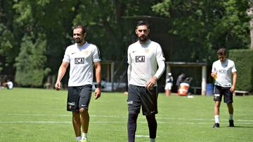 Action photo during Pumas Team training before to start Torneo Apertura 2015 Liga MX, in the photo:  Alejandro Castro and Yosgart Gutierrez

Foto de accion durante el entrenamiento del equipo Pumas previo al inicio del Torneo Apertura 2015, en la foto:  Alejandro Castro y Yosgart Gutierrez

23/06/2015/MEXSPORT/Javier Ramirez.


