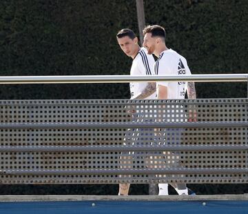 Barcelona 01Junio 2018, Espaa
Previa al Mundial 2018
Entrenamiento de la seleccion Argentina Ciudad Deportiva Joan Gamper, Barcelona.
Lionel Messi de la Seleccion Argentina y Angel Di Maria de la Seleccion Argentina
Foto Ortiz Gustavo