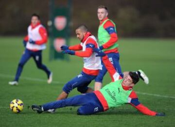 Los Gunners realizaron la última práctica con miras al duelo frente a Manchester City.