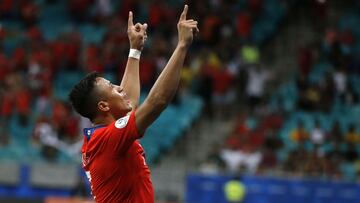 during the game Ecuador vs Chile, corresponding to Group C of the CONMEBOL Copa América Brasil 2019, at Arena Fonte Nova, Salvador de Bahia, on June 21, 2019.
<br><br>
durante el partido Ecuador vs Chile, Correspondiente al Grupo C de la CONMEBOL Copa América Brasil 2019, en el Estadio Arena Fonte Nova, Salvador de Bahía, Brasil, el 21 de junio de 2019.
