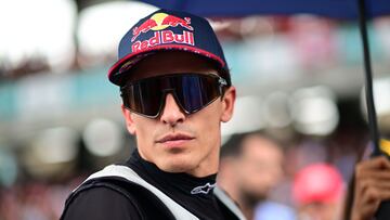 Marc Márquez en la parrilla de salida del GP de Malasia de MotoGP.
