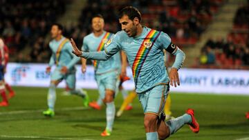 Trashorras celebra su gol al Girona.