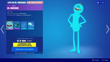 Un vistazo de cerca a la nueva skin Sr. Meeseeks de Rick y Morty en Fortnite