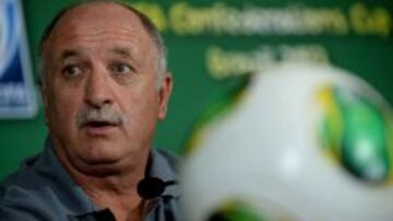 Scolari, durante una rueda de prensa.