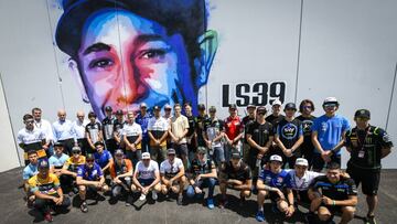 14/06/18 HOMENAJE A LUIS SALOM DE LOS PILOTOS DEL MUNDIAL EN EL CIRCUITO DE MONTMELO 
 FOTO: MOTO.GP 
 