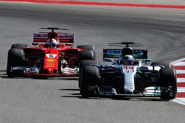 Lewis Hamilton y Sebastian Vettel.