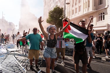 Las protestas pro-Palestina en las calles de Madrid.