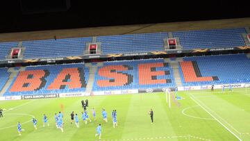 Entrenamiento del Getafe en Basilea.