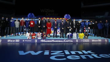 Imagen del sorteo de la Copa del Rey de Balonmano en el WiZink Center de Madrid.