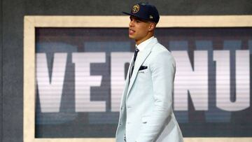 NEW YORK, NY - JUNE 21: Michael Porter Jr. reacts after being drafted 14th overall by the Denver Nuggets during the 2018 NBA Draft at the Barclays Center on June 21, 2018 in the Brooklyn borough of New York City. NOTE TO USER: User expressly acknowledges and agrees that, by downloading and or using this photograph, User is consenting to the terms and conditions of the Getty Images License Agreement. Mike Stobe/Getty Images/AFP
== FOR NEWSPAPERS, INTERNET, TELCOS & TELEVISION USE ONLY ==
