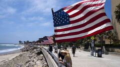 VENTURA, CALIFORNIA - MAY 24: People enjoy the less restricted beachfront over Memorial Day weekend May 24, 2020 in Ventura, California. Officials said people for the most part observed restrictions still remaining like social distancing due to the ongoin