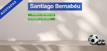 Los carteles de la estaci¨®n de metro Santiago Bernab¨¦u se venden en media hora