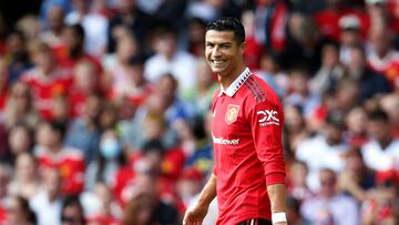 FILE PHOTO: Soccer Football - Pre Season Friendly - Manchester United v Rayo Vallecano - Old Trafford, Manchester, Britain - July 31, 2022 Manchester United's Cristiano Ronaldo reacts Action Images via Reuters/Ed Sykes/File Photo