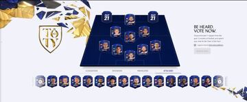 Elige tu Equipo del Año en FIFA 21.