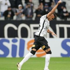 Víctor Cantillo y la alegría por su primer gol con Corinthians