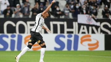 Víctor Cantillo y la alegría por su primer gol con Corinthians