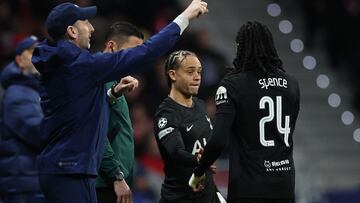 Soccer Football - UEFA Champions League - Round of 16 - First Leg - Atletico Madrid v Tottenham Hotspur - Riyadh Air Metropolitano, Madrid, Spain - March 10, 2026 Tottenham Hotspur's Xavi Simons comes on as a substitute to replace Djed Spence REUTERS/Violeta Santos Moura