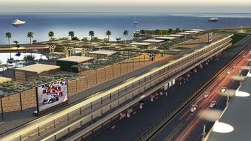 El futuro paddock del circuito de Arabia Saud&iacute;.