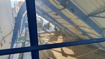 Así quedó el techo de la Nevera.