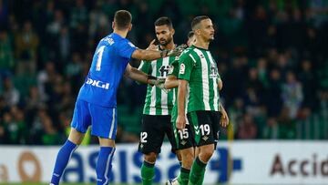 Luiz Felipe, Alex Moreno, William Jose of Real Betis and Unai Simon of Athletic Club during the La Liga match between Real Betis and Athletic Club played at Benito Villamarin Stadium on December 29, 2022 in Sevilla, Spain. (Photo by Antonio Pozo / Pressinphoto / Icon Sport)
